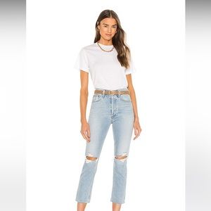 AGOLDE Riley Crop I’m Clear Skies - Sz 26